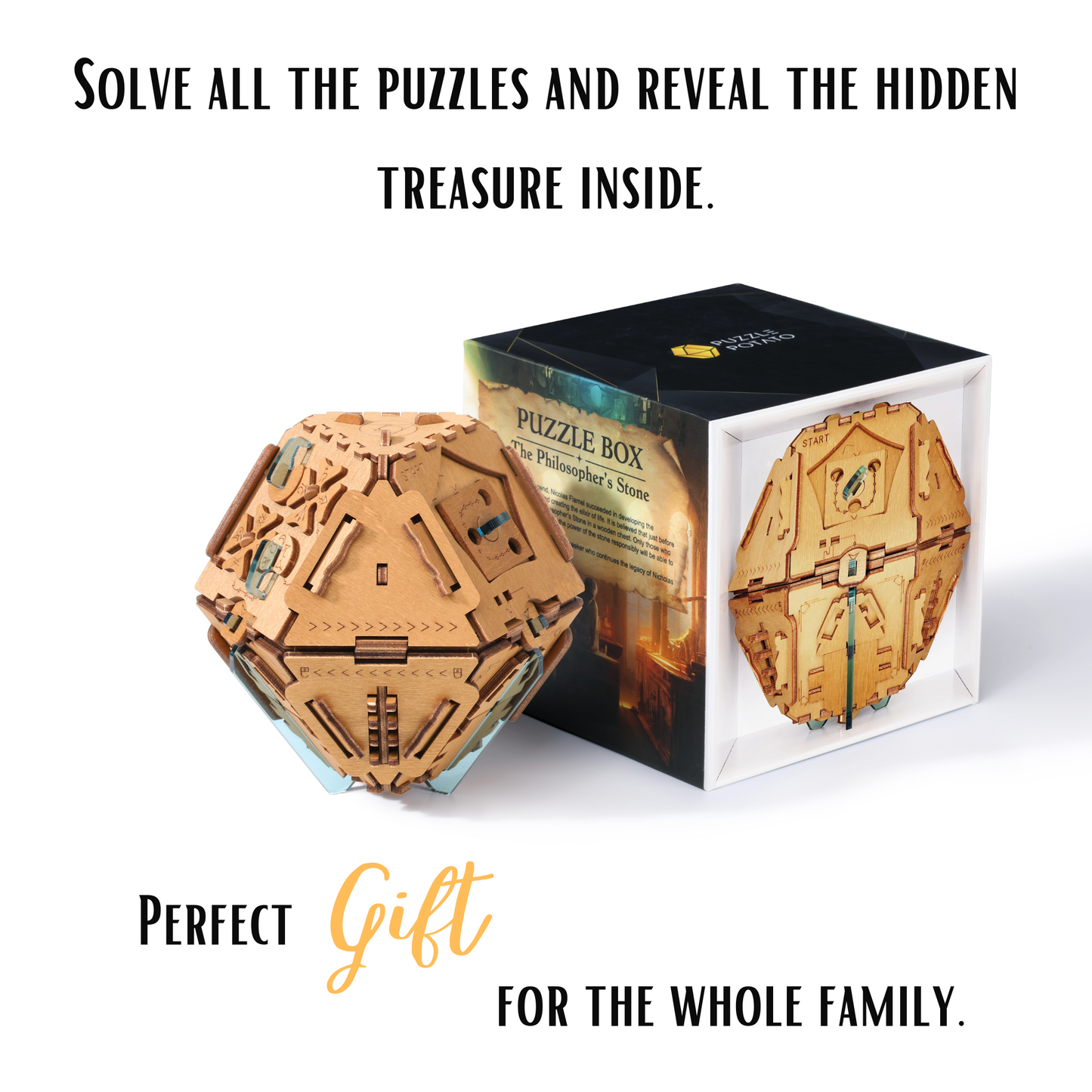 Philosopher's Stone | Puzzle Box | Escape Room Game (Acrylic Version)